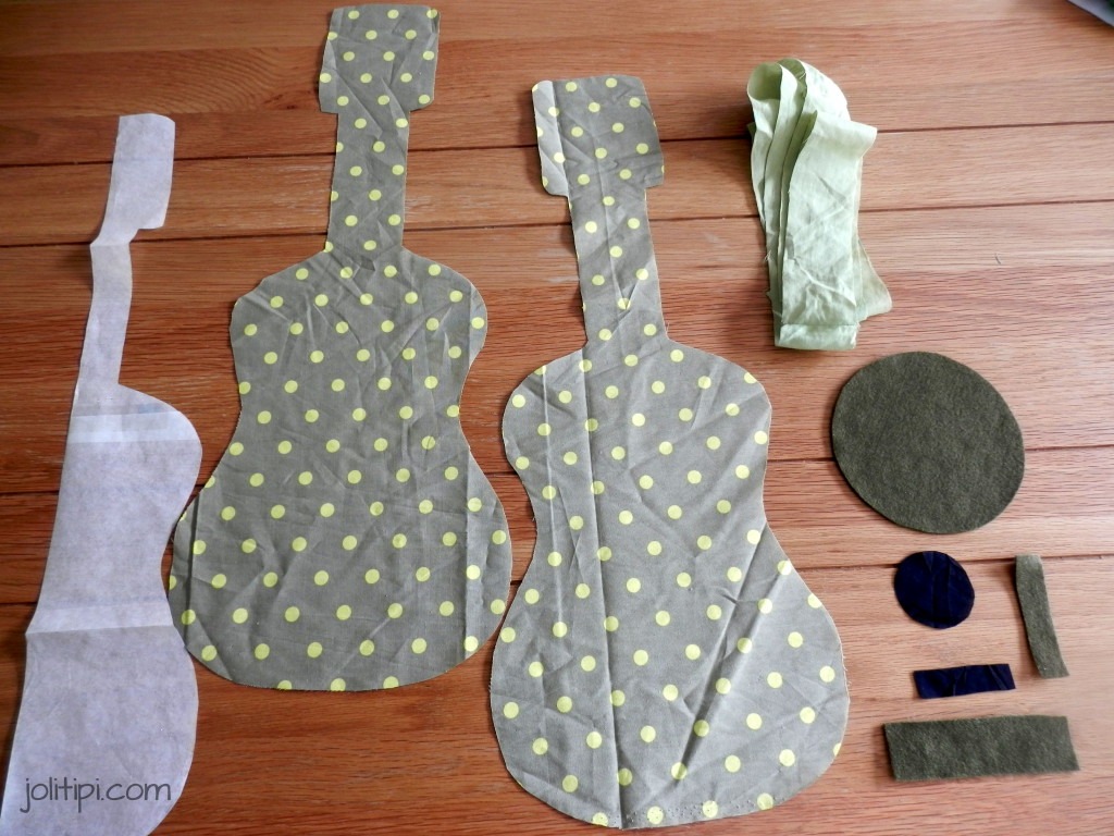 DIY guitare en tissu, les fournitures