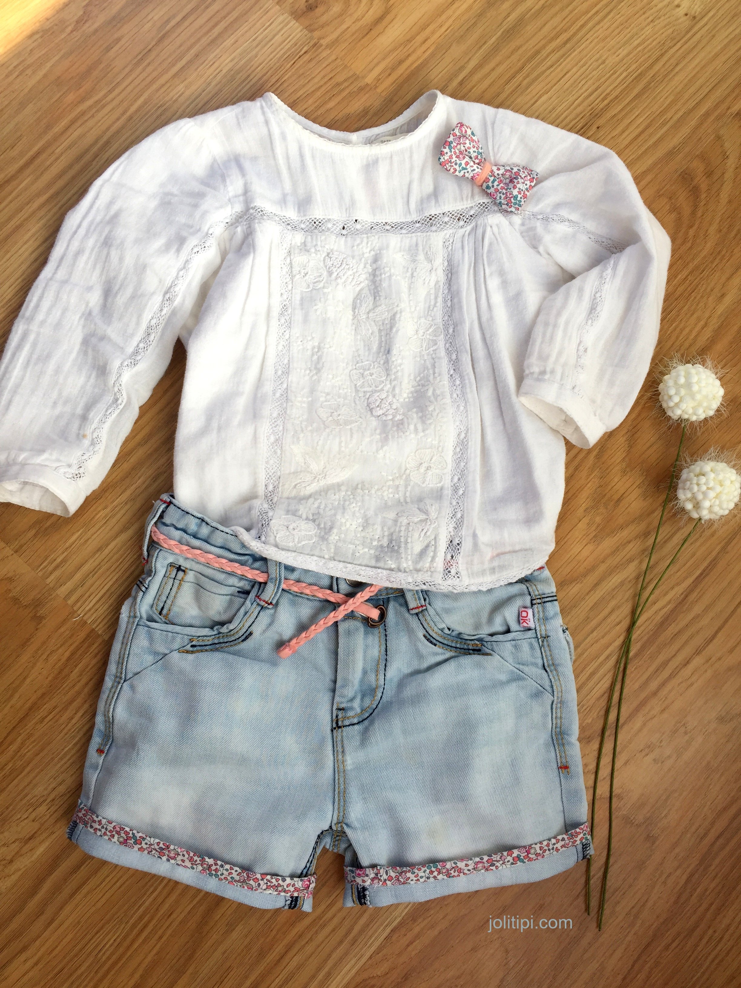 DIY transformer un jean garçon en short fille liberty