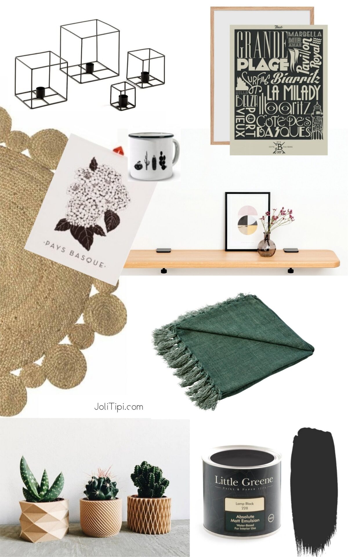 wishlist déco salle à manger noir et bois