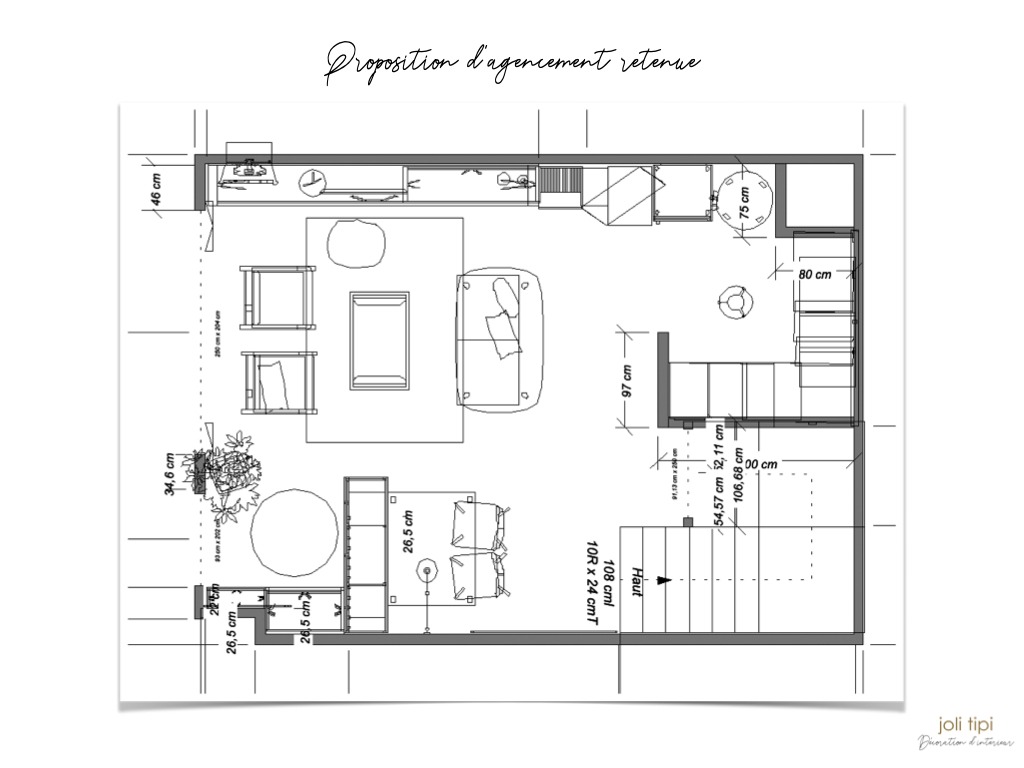 plans agencement optimiser une pièce à vivre