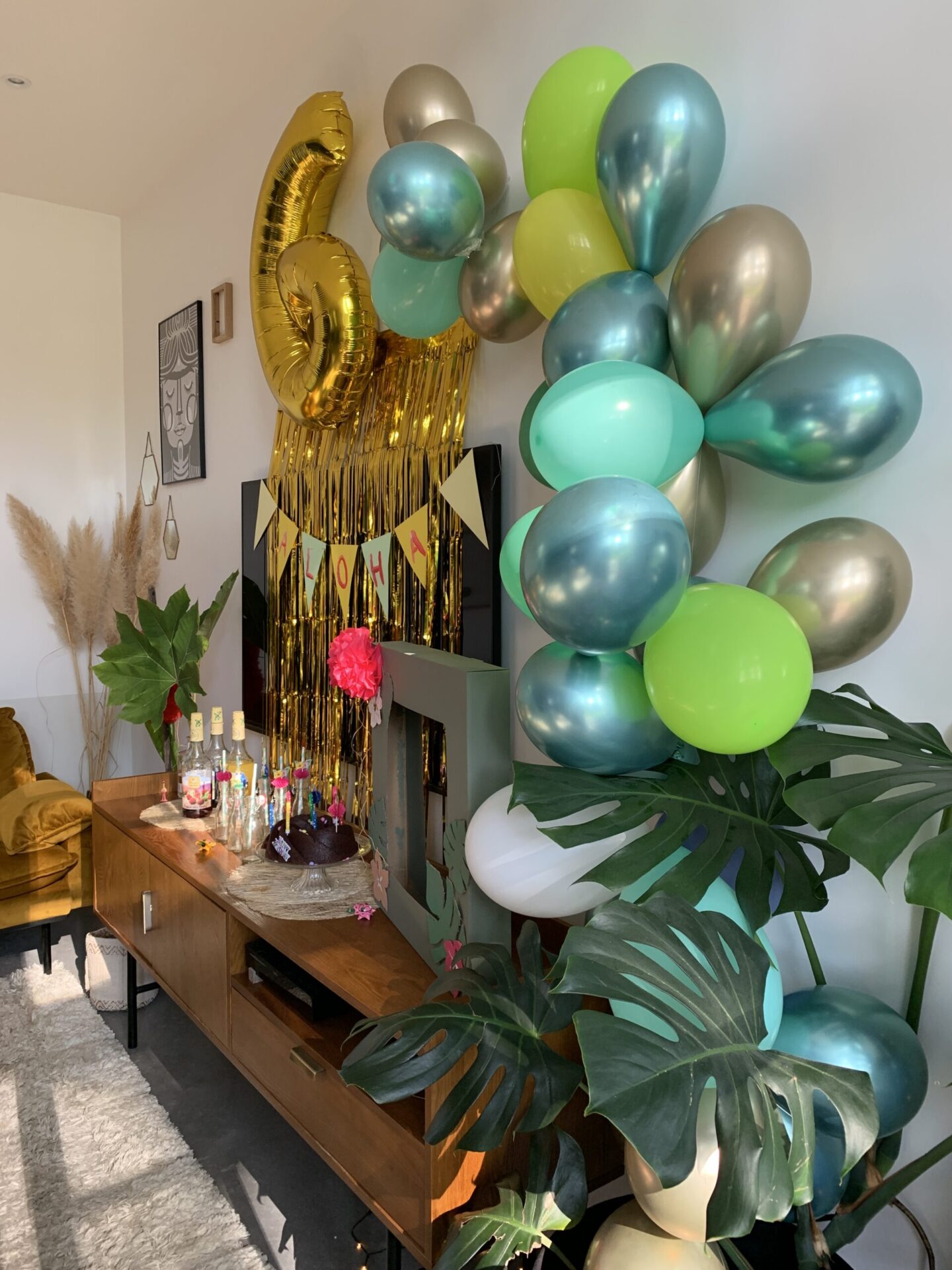 deco anniversaire tropical thème