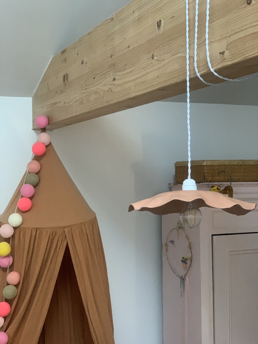 plafonnier DIY fait main argile
