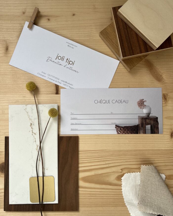 carte-cadeau, chèque cadeau, bon cadeau, coaching deco décoration d'intérieur Joli Tipi