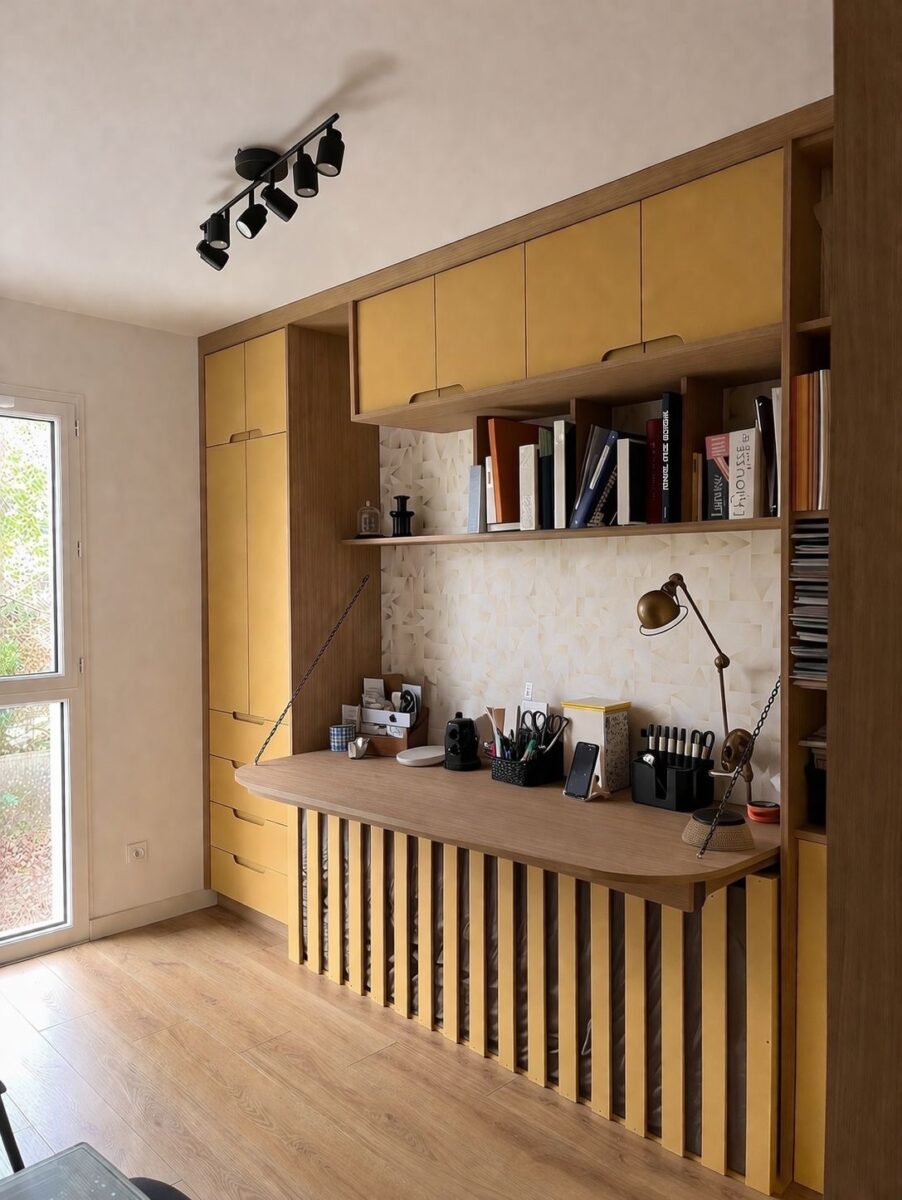 lit escamotable bureau secrétaire meuble sur mesure