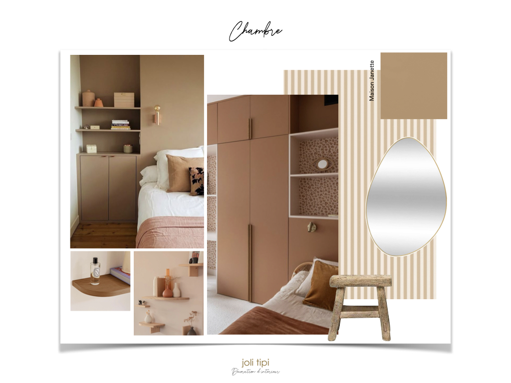 décorer une chambre adulte féminine rose papier peint rayure